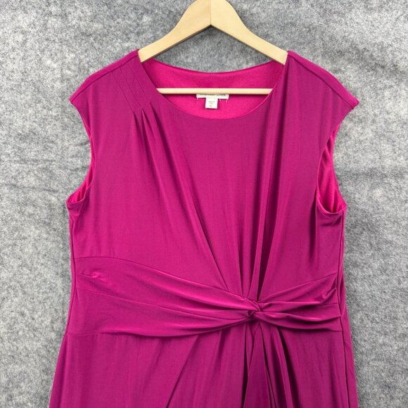 Coldwater Creek Dress Womens XL Purple Sleeveless Gathered Sheath Stretch Career - Picture 4 of 8